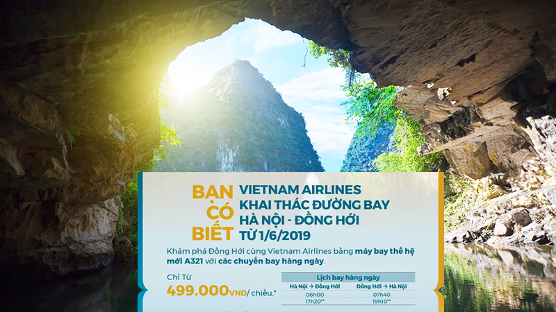  Đường bay mới Hà Nội – Đồng Hới chỉ từ 499.000 VND/ chiều