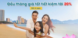 khuyến mãi giảm 20% giá vé đầu tháng 6
