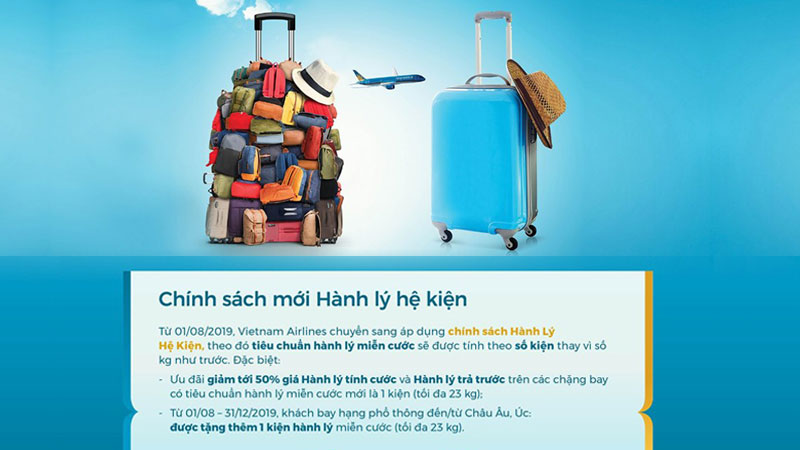 Vietnam Airlines thay đổi chính sách hành lý mới từ ngày 01/08