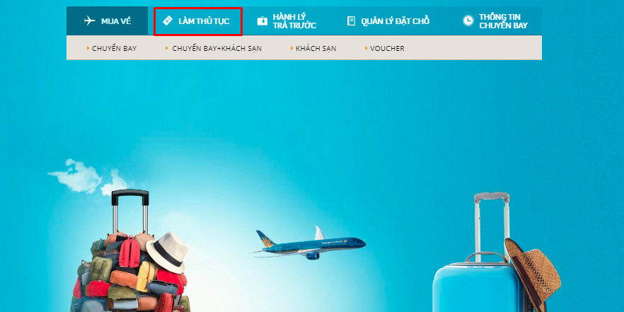 Cách check in online Vietnam Airlines