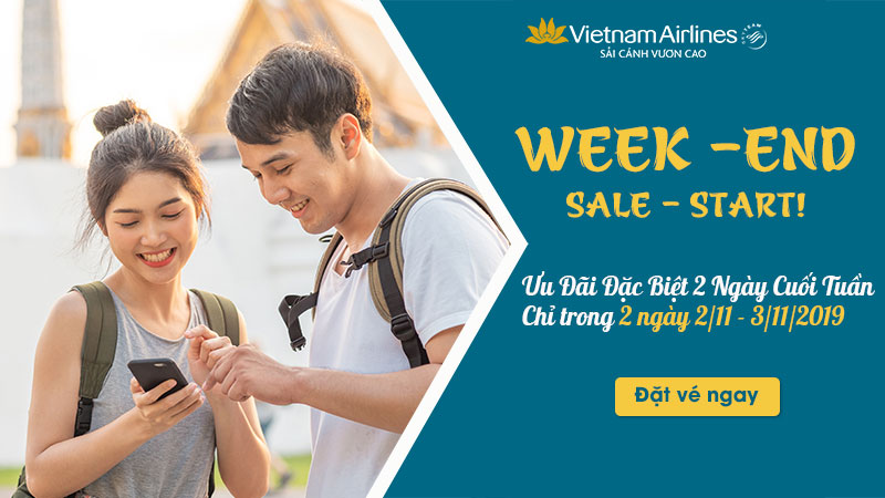 2 ngày vàng cuối tuần săn khuyến mãi Vietnam Airlines