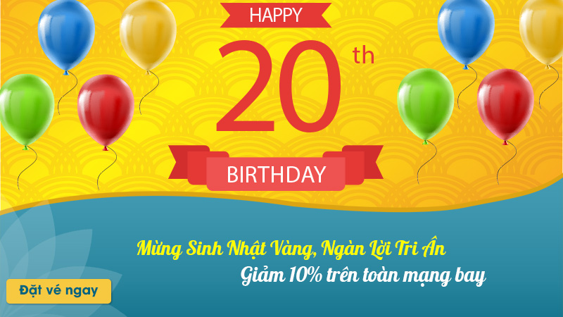 Vietnam Airlines mừng sinh nhật vàng khuyến mãi 10% giá vé