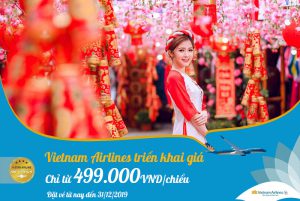 Vé máy bay Tết Vietnam Airlines chỉ từ 499.000 VND
