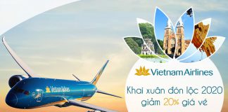 Vietnam Airlines khai xuân giảm giá 20% vé máy bay