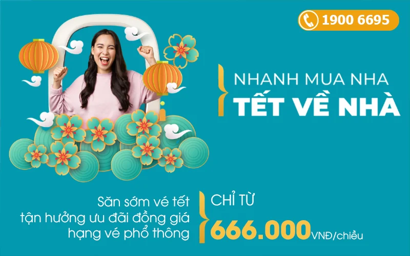 Vietnam Airlines ưu đãi vé máy bay Tết 2023 từ 666k