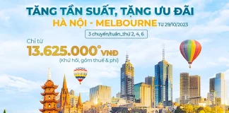 Vietnam Airlines tăng tần suất bay Úc giá ưu đãi
