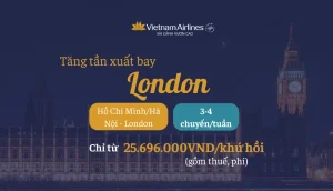 Vietnam Airlines tăng tần xuất bay đến London
