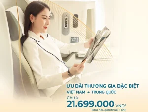 Vietnam Airlines khuyến mãi vé hạng thương gia đi Trung Quốc