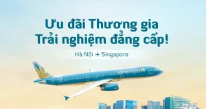 Vietnam Airlines khuyến mãi vé hạng thương gia đi Singapore