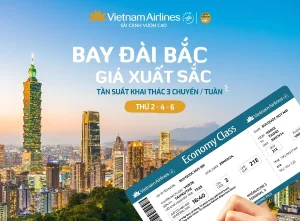 Vietnam Airlines mở đường bay thẳng Hà Nội - Đài Bắc